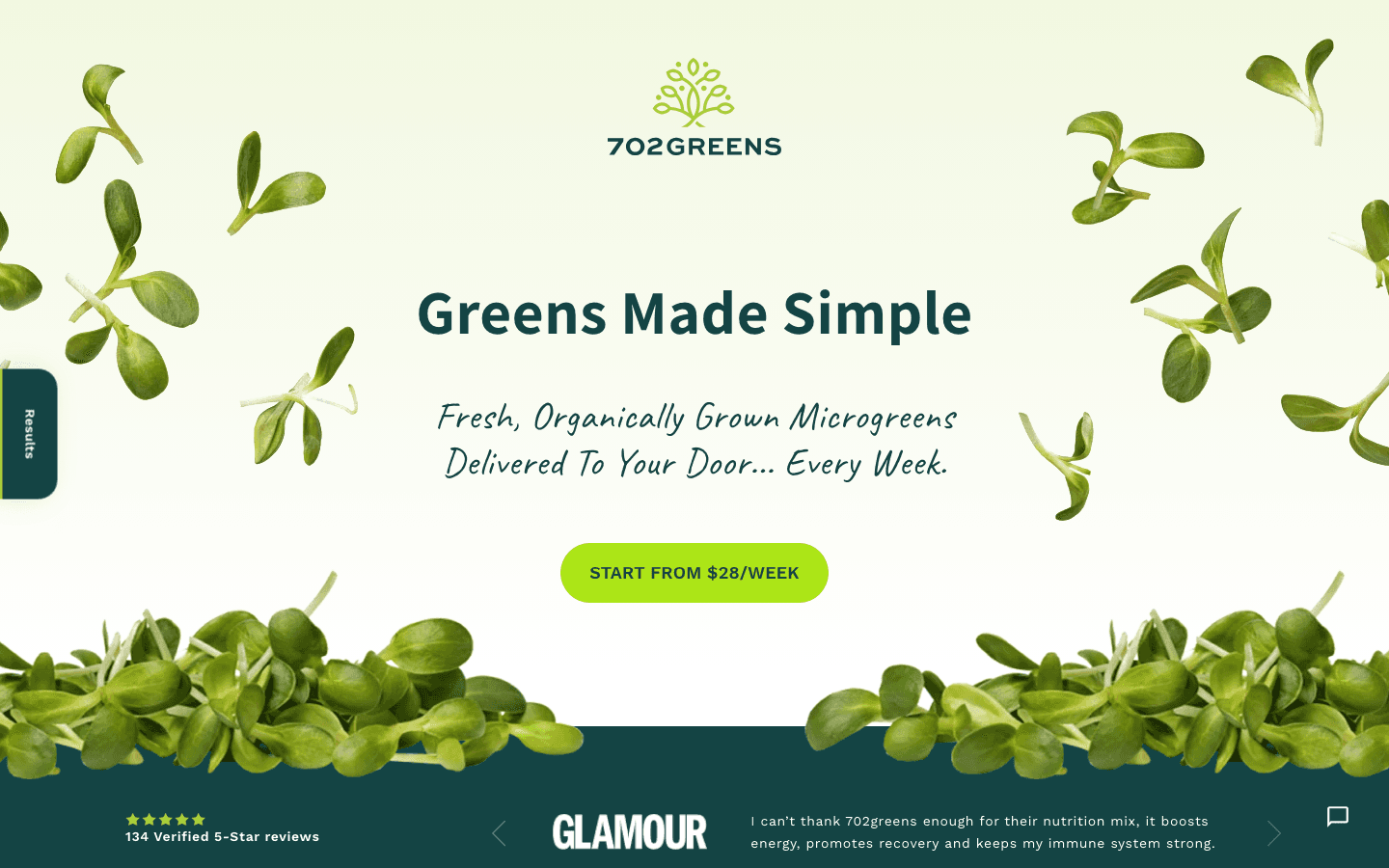 Verified live storefront: 702GREENS