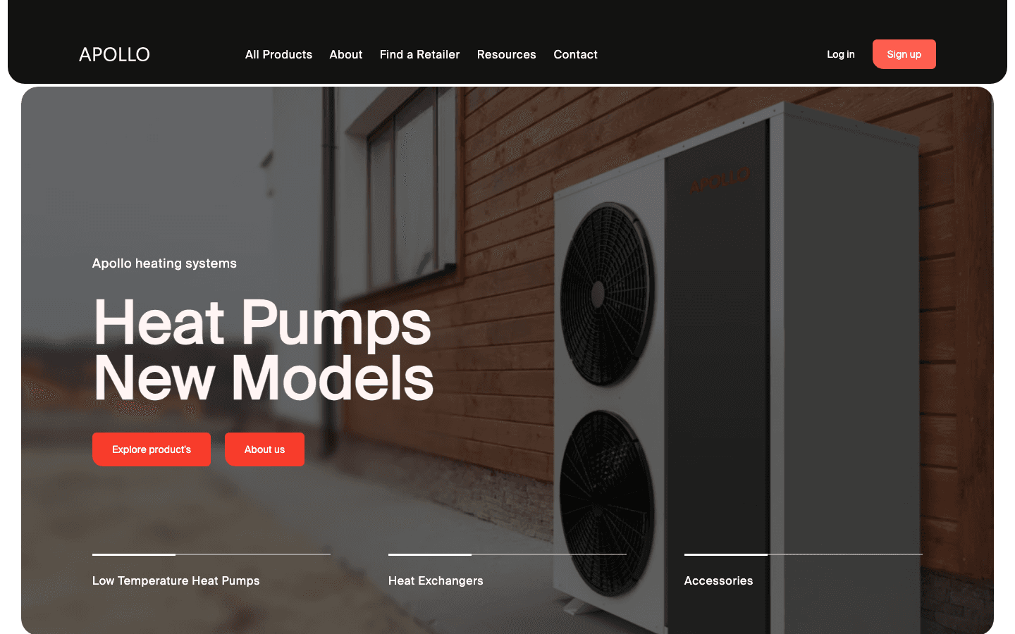 Verified live storefront: Apollo Heat Pumps