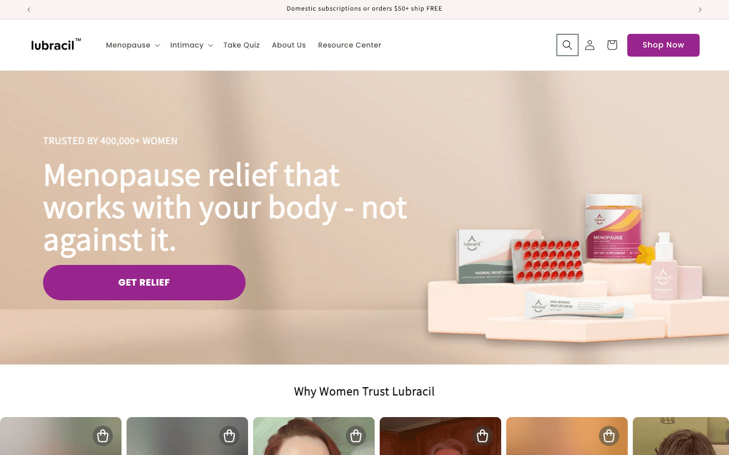 Verified live storefront: Lubracil