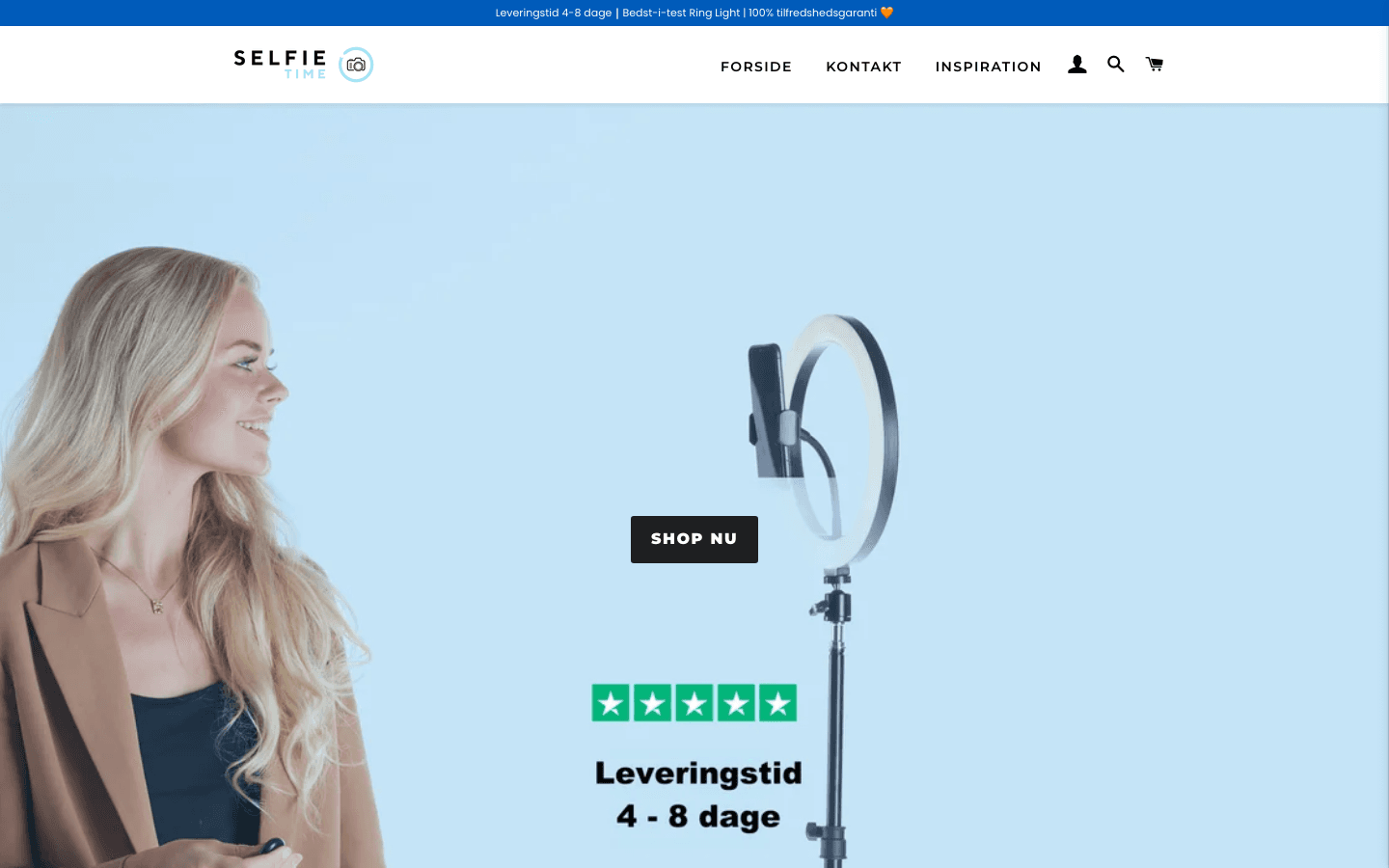 Verified live storefront: Selfietime
