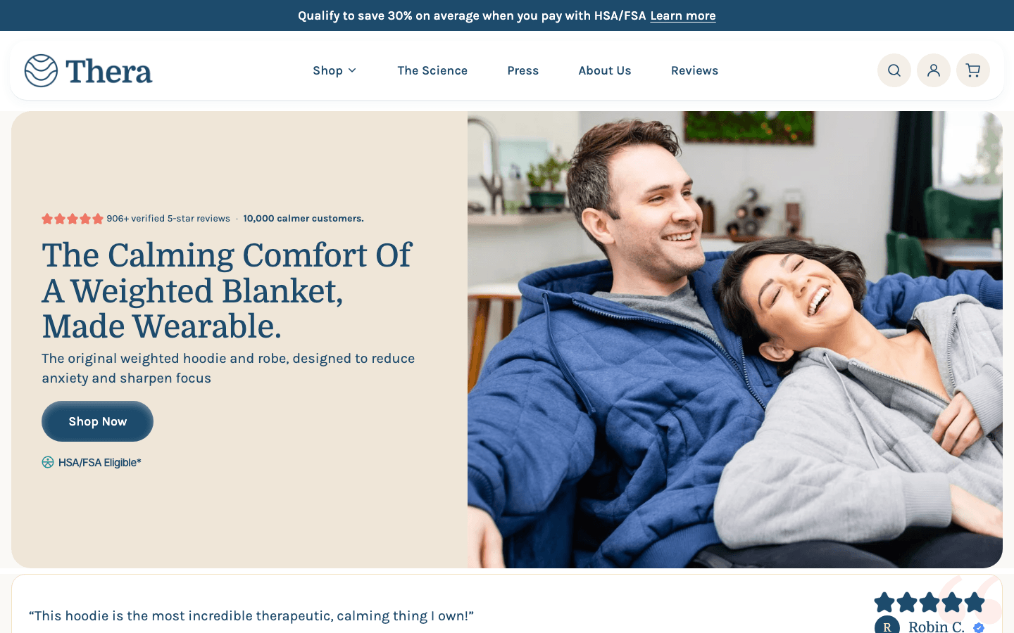 Verified live storefront: Thera